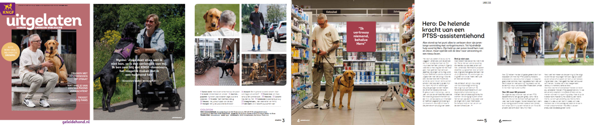 Bladzijdes uit het magazine Uitgelaten